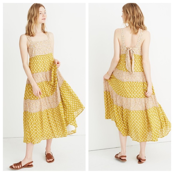Madewell Dresses & Skirts - * NWOT Madewell Print-Mix Tiered Midi Dress in Jaipur Floral Size Large